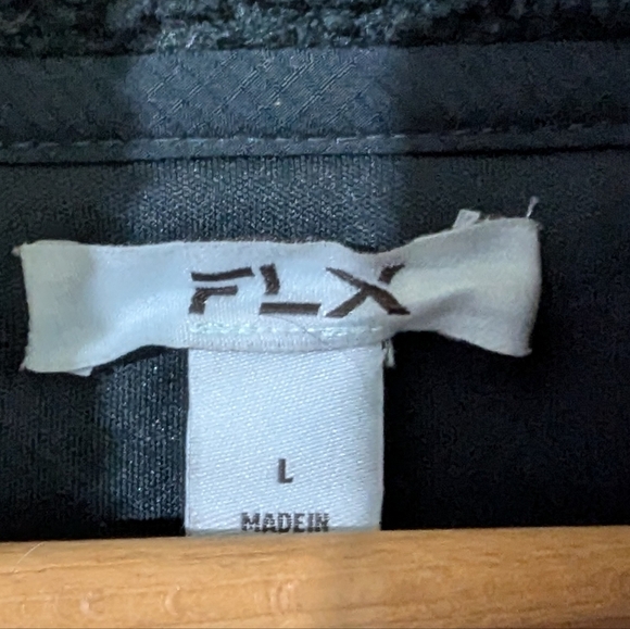 FLX Fleece Snap Up Jacket Activewear Size Large Dark Teal Green B - Picture 5 of 7